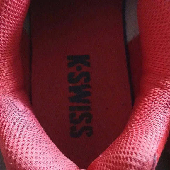 Red K SWISS sneakers..worn once...we bundle..enjoy - Picture 3 of 5